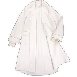 NEW Splendid Cella Jane Wool Icon Coat Snow White Minimal Quiet Luxury Old Money